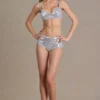 Amaris Sequin Mesh Bralette in Silver