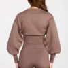 Anele Knit Long-Sleeve Cardigan in Mocha