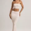 Verna Modal Strapless Crop Top in Stripe Print
