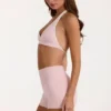 Soft Active Mini Shorts in Blush Marl